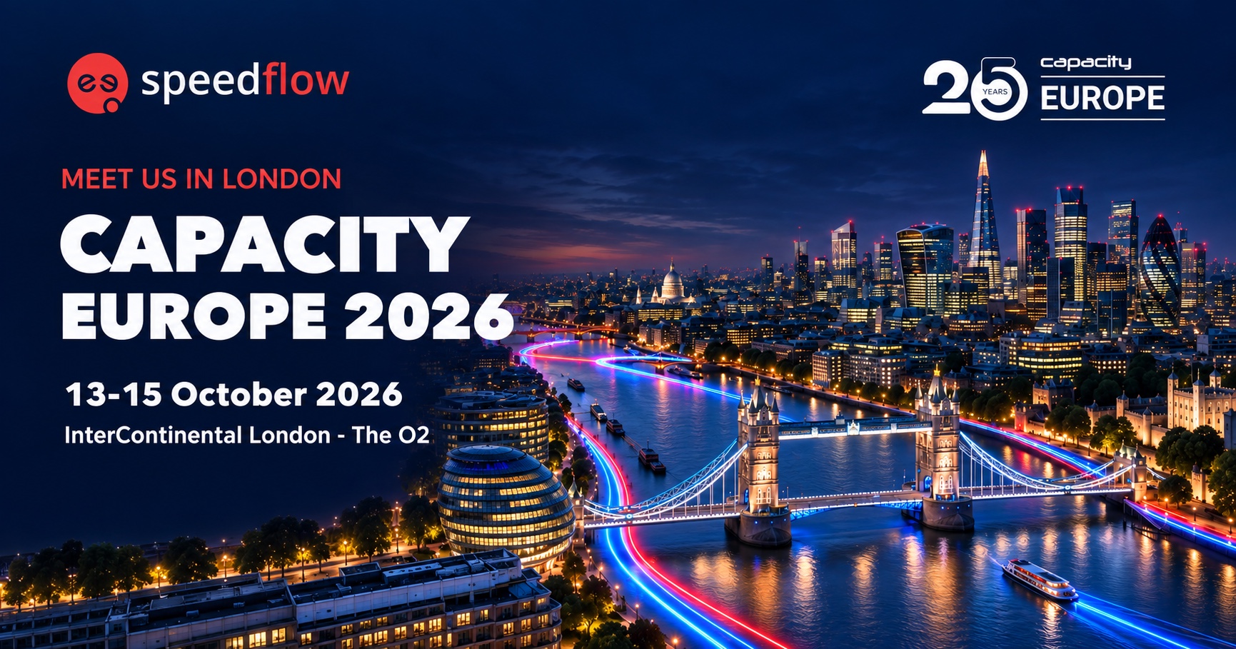 Speedflow at Capacity Europe 2026 in London, 13-15 October